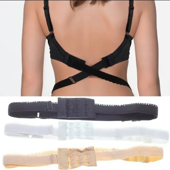 3pk bra extension strap for low back open back dresses and tops - Picture 2 of 8